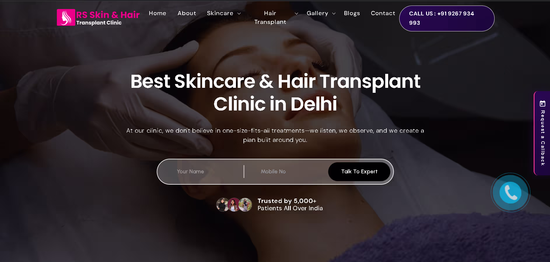 RS Skin and Hair Clinic website and ad campaign by Serene